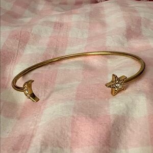 C Wonder Gold Star and Moon Bangle Bracelet